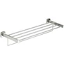 Kép 1/2 - Rácsos törölközőtartó alsó akasztórúddal, 457 mm széles, 210 mm mély, rozsdamentes acél, selyem matt felület, INOX