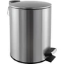 Kép 1/4 - Prémium pedálos hulladékgyűjtő Soft-Close lecsapódásgátló fedéllel, kerek 3L, r.m. acél, selyem