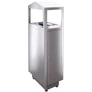Kép 1/4 - SKYLINE S100D-BH prémium kültéri szemetes fedővel 95L zsáktartóval, csepptálcával, zárható, önoltó, 1,5mm r.m. acél
