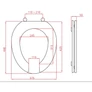 Kép 2/2 - Ergonómikus, elől kivágott WC-ülőke fedővel GCV21, GCV31, GCV56 akadálymentes WC-hez