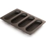 Kép 1/7 - Lékué Mini Baguette Mould mini bagett sütőforma, 4db bagetthez, mikroperforációkkal a víz elvezetéshez, tapadásmentes, szilikon, barna - 882623