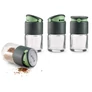 Kép 1/8 - Lékué Spice Shakers Set of 4 üveg fűszerszóró tartály szett, 4db-os, 80ml, két szórástípus, műanyag, színtelen/szürke - 883309