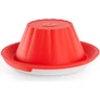 Kép 1/7 - Lékué Pudding Mould with Plate szilikon pudingsütő forma kerámia tányérral, tapadásmentes, szivárgásmentes, piros - 887086