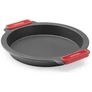 Kép 1/5 - Lékué Non-Stick Round Cake Mould tapadásmentes kerek tortaforma, acél, szilikon piros fogantyúk, szürke - 887420
