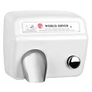 Kép 2/3 - DA548-974 WORLD DRYER Model A nyomógombos, időzített kézszárító, acél, fehér, 2300 W, 20 mp, 73,8 dB