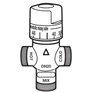 Kép 2/2 - DN20, 3/4" univerzális termosztatikus keverőszelep, állítható hőmérséklettel, max 110°C fok belépő vízhez