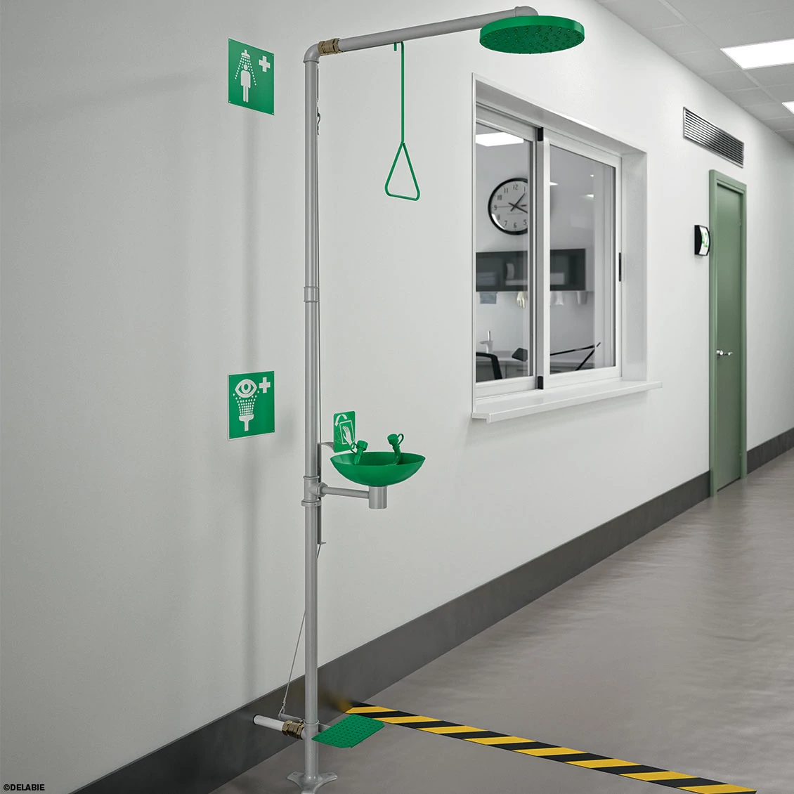 Sürgősségi szemmosók és vészzuhanyok Készüljön fel a vészhelyzetekre a Green Clean biztonságos szemmosóival, vészzuhanyaival!