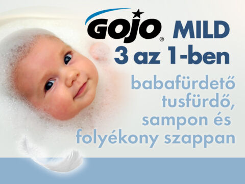 GOJO Mild 3 az 1-ben babafürdető tusfürdő, sampon és folyékony szappan