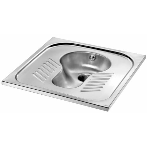 Pottyantós WC csésze rozsdamentes acél szifonnal - Török WC, r.m. acél, 1,2 mm falvastagság