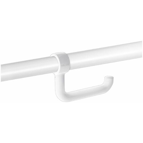 DELABIE 32-34 mm átmérőjű csövekre rögzíthető WC-papír tartó felhajtható kapaszkodókhoz, nagy szilárdságú fehér nylon