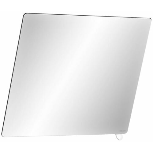 DELABIE keret nélküli dönthető tükör fehér nylon alsó döntőkarral, 20°-ban állítható, 6 mm vastag biztonsági üveggel, 600x500 mm