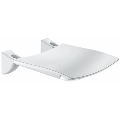 DELABIE Comfort ülőfelületű felhajtható zuhanyülőke, 420x506mm, fehér r.m. acél vázon