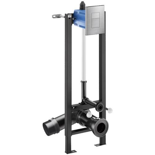 DELABIE TEMPOFIX 3 WC szerelőkeret direkt öblítésű nyomógombos szeleppel, blokkolásgátlós, 3L/6L selyem nyomólap, BOX, fali