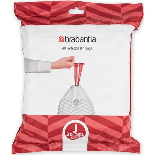 Brabantia PerfectFit szemeteszsák, J méret, 20-25L, visszazárható adagoló csomag, 40 zsák/csomag - 115608