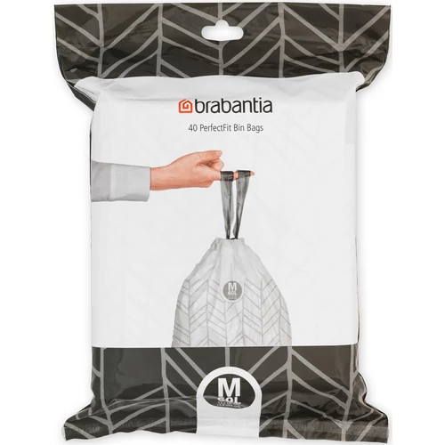 Brabantia PerfectFit szemeteszsák, M méret, 60L, visszazárható adagoló csomag, 40 zsák/csomag - 138829