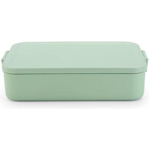 Brabantia Make & Take Lunch Box nagy méretű ételhordozó doboz, 2000 ml, szivárgás- és légmentes záródás, bepattintós (clip-on) zárómechanizmus,  BPA mentes műanyag, jáde zöld - 203145