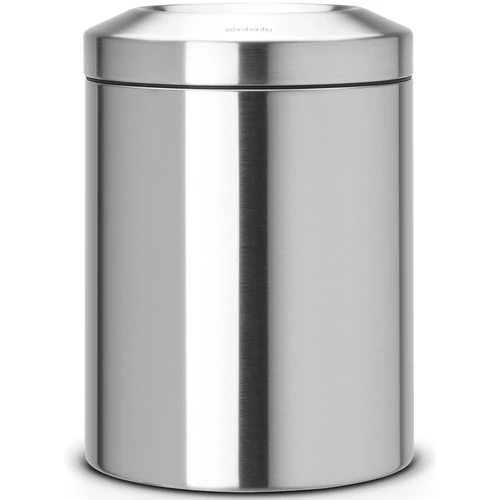 Brabantia Flame Guard önoltó papírkosár hulladékbedobó nyílással, fém kosárral, 7L, r.m. acél, selyem - 378942