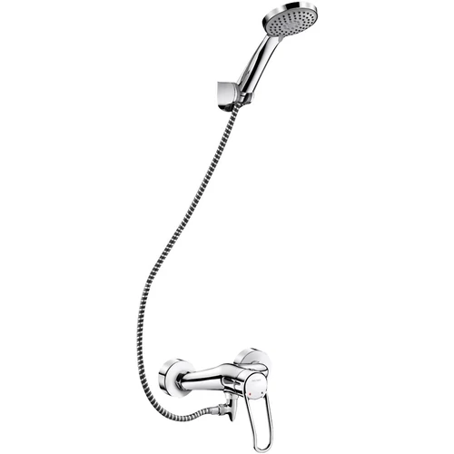 DELABIE falon kívüli karos zuhanyszett, gégecsöves esőztető kézi zuhany, fix zuhanyrózsa tartó, önürítő, 9L/p