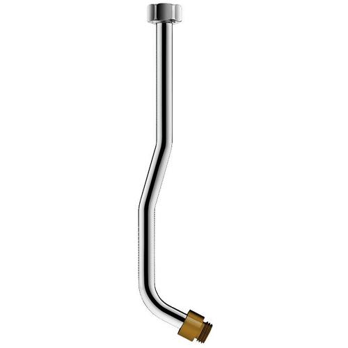 DELABIE piszoár bekötőcső, falon kívüli, 1/2"-3/8", öblítőfejes DELTA r.m. acél piszoárhoz, H=240mm