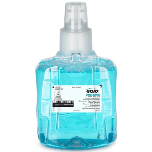 GOJO Freshberry habszappan, utántöltő patron, gránátalma illat, bőrápolót tartalmaz, LTX, 1200 ml