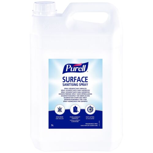 PURELL Surface felület fertőtlenítő spray utántöltő, élelmiszeripari felhasználásra, 5000ml