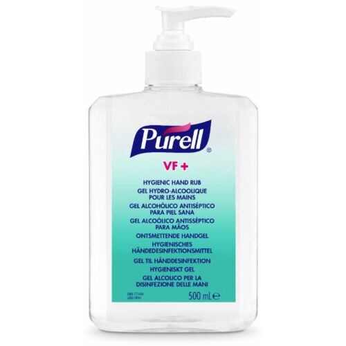 PURELL VF+ erős széles hatásspektrumú, erős virucid hatású kézfertőtlenítő gél asztali pumpás flakon, 500 ml