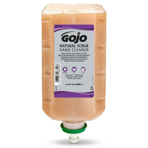 GOJO Natural Scrub ipari kézmosó utántöltő patron közepesen szennyezett kezekre, 2000 ml, PRO TDX, kéztisztító hatás 3/5
