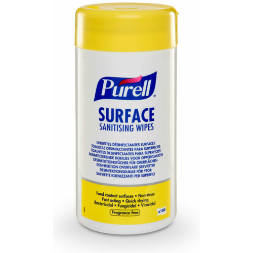 PURELL Surface felület fertőtlenítő kendő, élelmiszeripari felhasználásra, 100db-os