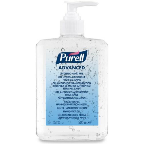 PURELL Advanced kézfertőtlenítő gél, széles hatásspektrum - virucid, fungicid, baktericid, mikobaktericid, OTH engedély, pumpás, 500 ml