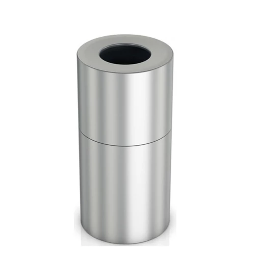 Vandálbiztos nagy méretű 50L álló hulladékgyűjtő, H=775mm, alumínium, ujjlenyomatmentes