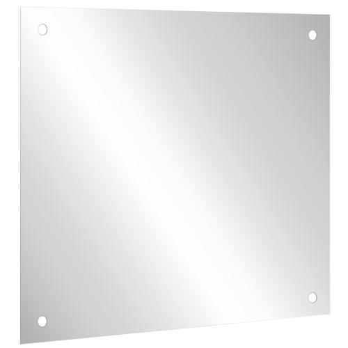Vandálbiztos, rozsdamentes acél tükörlap, 150x150mm, furatolt