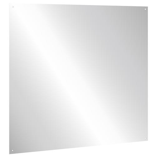 Vandálbiztos, rozsdamentes acél tükörlap, 600x600mm, furatolt