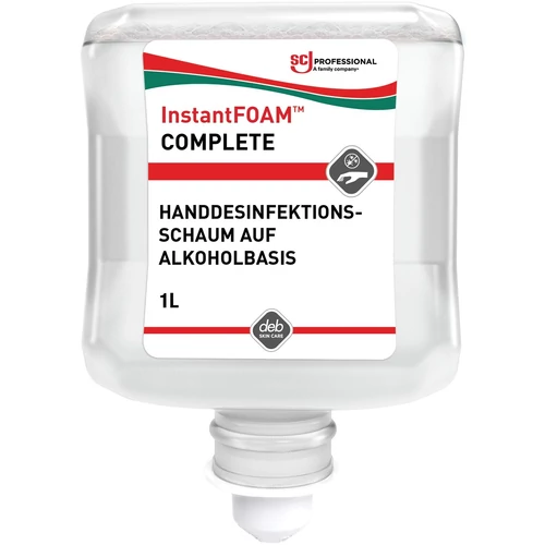 SCJP InstantFOAM COMPLETE alkoholos kézfertőtlenítő hab, széles hatásspektrum, illat- és színezékmentes, hipoallergén, Proline manuális adagolóhoz, 1L patron
