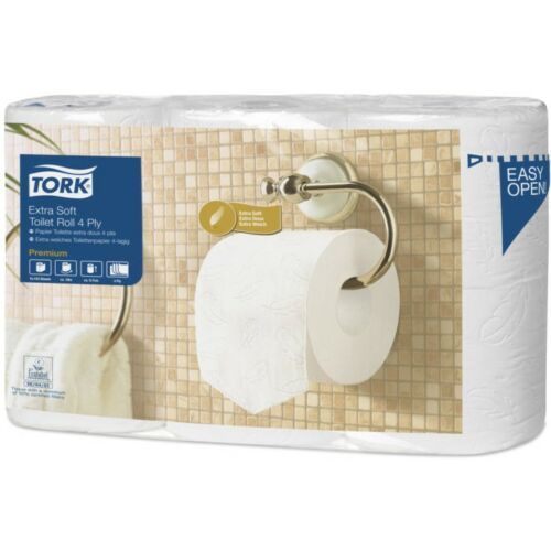 TORK Premium kistekercses WC papír, fehér, 4rét, 153lap, T4, 6 tekercs/csomag, 7 csomag/zsugor