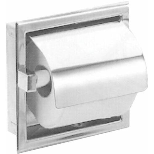 Beépített kistekercses WC-papír adagoló, r.m. acél, matt, 1 tekercses