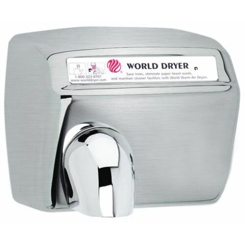 DXA548-973 World Dryer Model A automata kézszárító, r.m. acél, selyem, 2300W