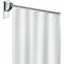 Kép 1/2 - DELABIE poliészter zuhanyfüggöny 6 db műanyag zuhanykarikával, kinehezített alsó résszel, fehér, 880x790 mm, külön rendelhető a felhajtható DELABIE zuhanyfüggő tartó rudakhoz