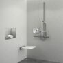 Kép 3/3 - DELABIE csúsztatható szappantartó D=35mm Be-Line zuhanykapaszkodóra, lekerekített, fehér