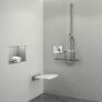 Kép 2/3 - DELABIE Be-Line exkluzív T-alakú zuhanykapaszkodó állítható függőleges szárral, antracit, 500x1130mm