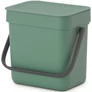 Kép 1/12 - Brabantia Sort & Go konyhai szemetes felnyitható fedéllel, fogantyúval szelektív és komposzt gyűjtéséhez, 3L - A méret, platinazöld - 129865