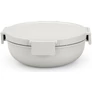Kép 1/19 - Brabantia Make & Take Salad Bowl salátástál, 1300 ml, szivárgás- és légmentes záródás, bepattintós (clip-on) zárómechanizmus, kerek forma, műanyag, világosszürke - 206368