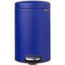 Kép 1/11 - Brabantia NewIcon pedálos hulladékgyűjtő szagmentesen záródó Soft-Close fedél, műanyag tartály, 12L - X méret, acél, kobaltkék ásványi textúra - 206863
