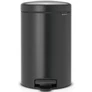 Kép 1/15 - Brabantia NewIcon pedálos hulladékgyűjtő szagmentesen záródó Soft-Close fedél, műanyag tartály, 12L - X méret, acél, magabiztos szürke - 233487
