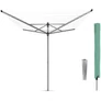 Kép 1/5 - Brabantia Rotary Dryer Lift-O-Matic kerti ruhaszárító 60m, forgatható, D=45mm, állítható magasság, rögzítése földbe szúrható fém konzollal, védőzsákkal, metál szürke - 311048