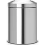 Kép 1/9 - Brabantia Flame Guard önoltó papírkosár hulladékbedobó nyílással, fém kosárral, 7L, r.m. acél, selyem - 378942