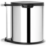 Kép 1/9 - Brabantia Built In Bin beépített szemetes, ajtóra szerelhető, ajtóval együtt nyíló fedéllel, belső műanyag tartállyal, 15L - D méret, r.m. acél, fényes - 418181