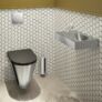 Kép 2/3 - A WC-kagylók mellé tervezett kézmosó szűk helyeken is elfér.