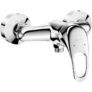 Kép 1/2 - DELABIE SECURITHERM EP nyomáskiegyenlítős forrázásgátló kézi zuhanycsap lyukas karral, falon kívüli vízbekötés, STOP/CHECK takarótárcsákkal, 9L/p