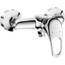 Kép 1/2 - DELABIE kézi keverős zuhanycsap lyukas karral, alsó csonkkal, falon kívüli vízbekötéssel, STOP/CHECK takarótárcsákkal, 9L/p