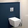 Kép 2/5 - Fali WC önhordó WC-szerelőkerettel rögzítve.